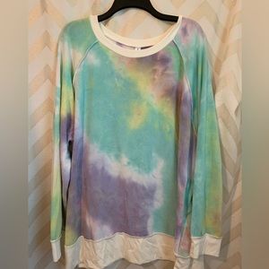 Paisley Grace Lightweight Tunic/Shirt/Sweatshirt Tie Dye Fits Like 2X